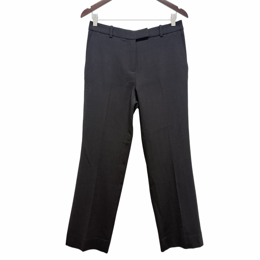 Brooks Brothers Loro Piana Wool Silk Black Cropped Trousers Size 4